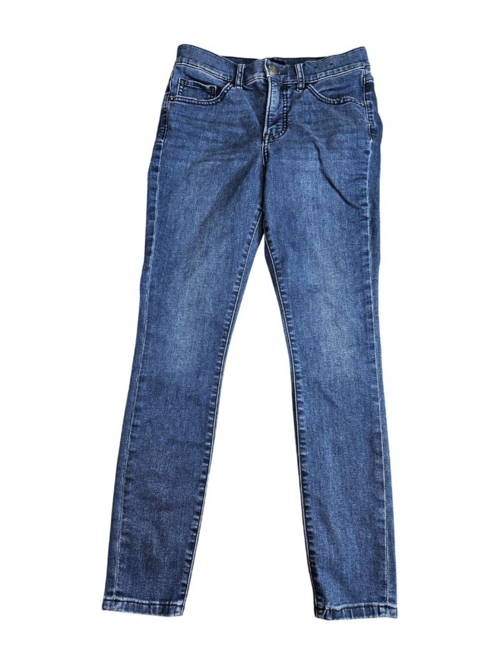 Express Skinny Mid Rise Jeans Womens 2R Blue Med Wash Stretch Denim Slim Casual